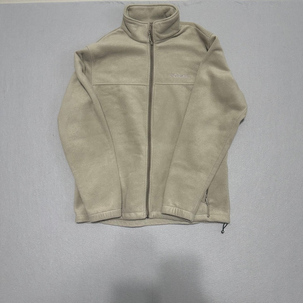 Columbia Mens Steens‎ Mountain Full Zip Fleece Jacket Tan Beige Large L